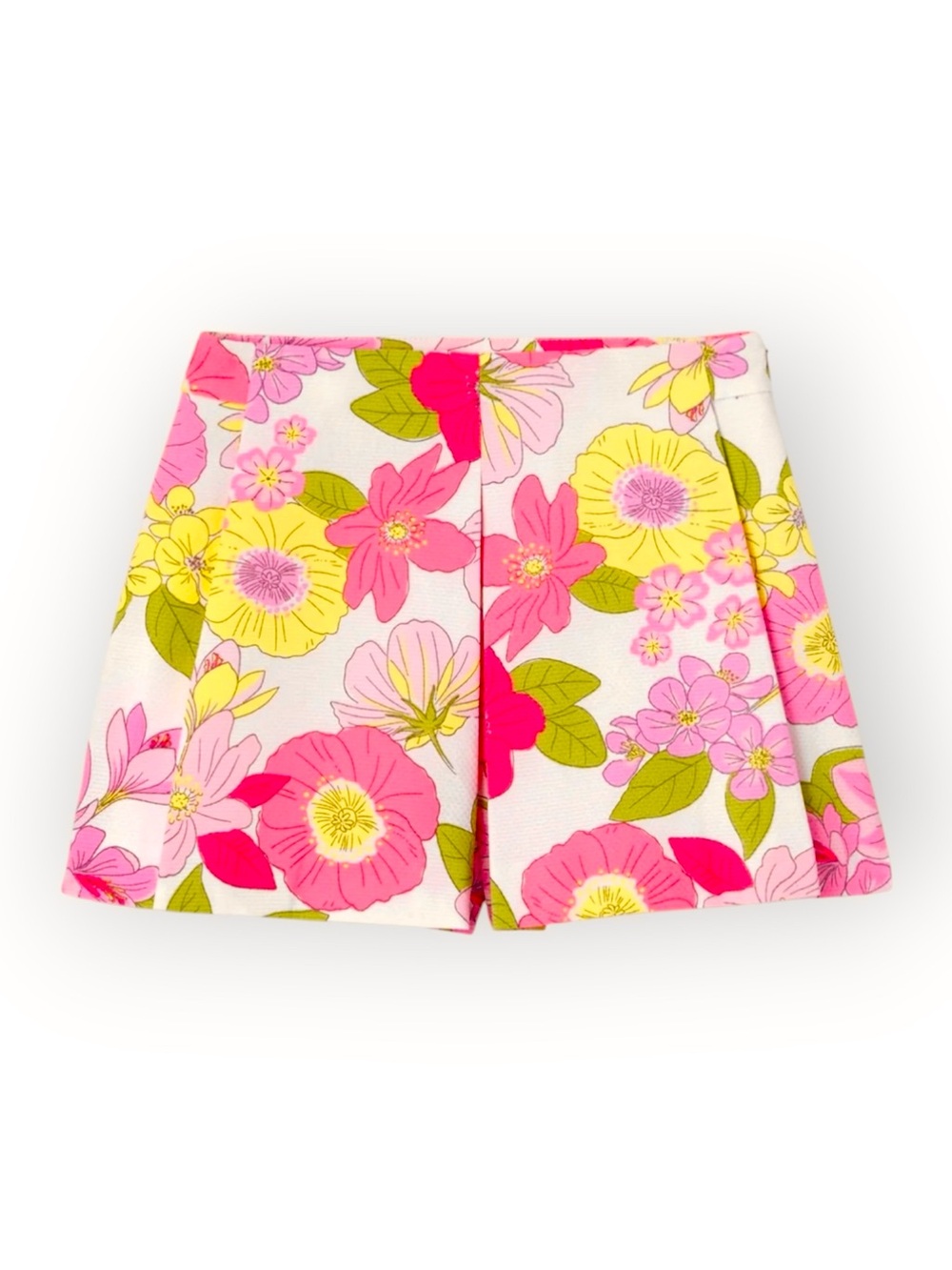Jacadi Girls Petunia bright organic cotton Floral Shorts NWT $95 Size 5Y